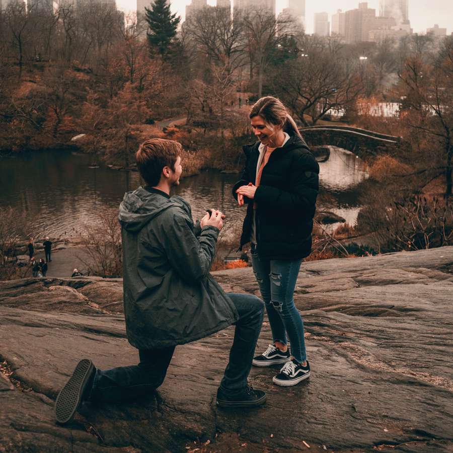 marriage proposal in Central Park