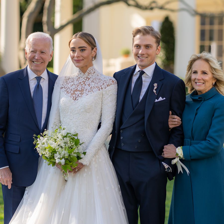 Naomi Biden and Peter Neil with Joe and Jill Biden on her wedding day