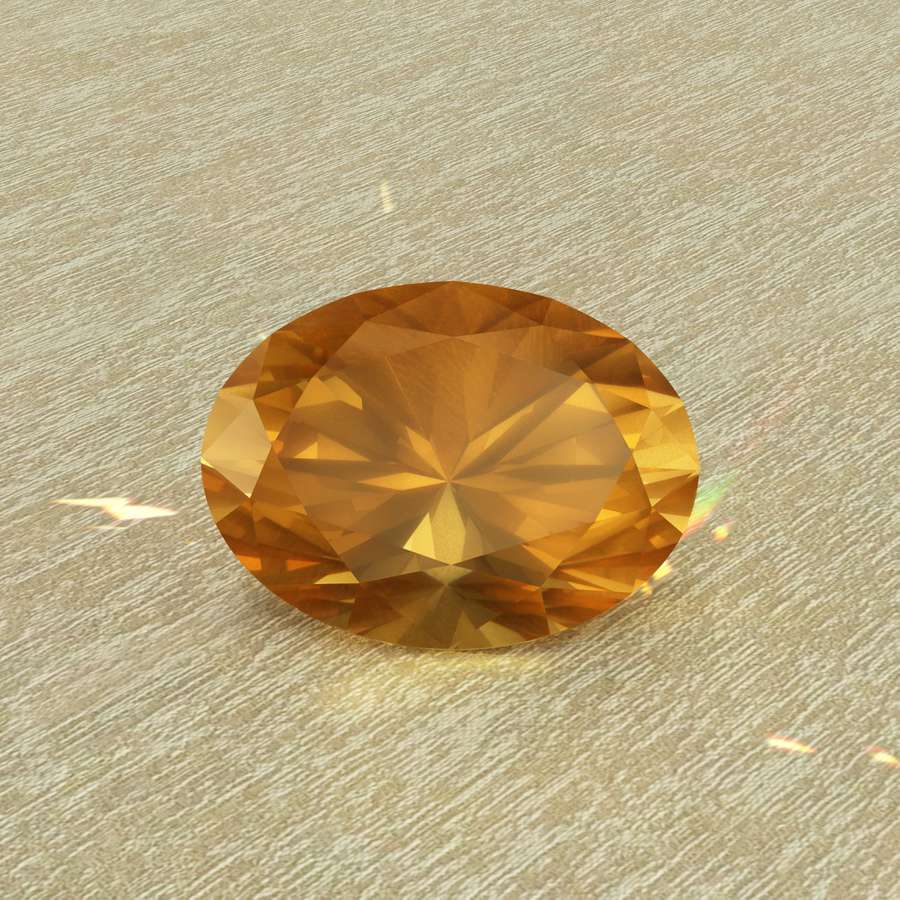 A photo of a golden brown diamond
