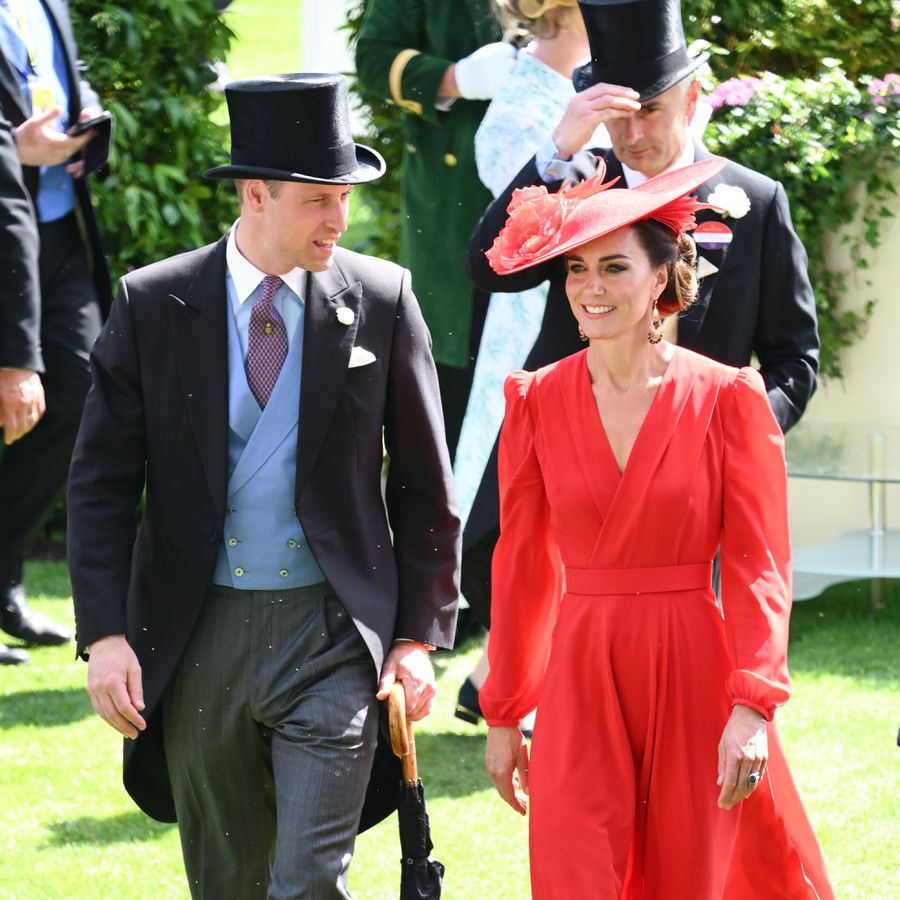 Kate Middleton and Prince William walking together at the Royal Ascot 2023