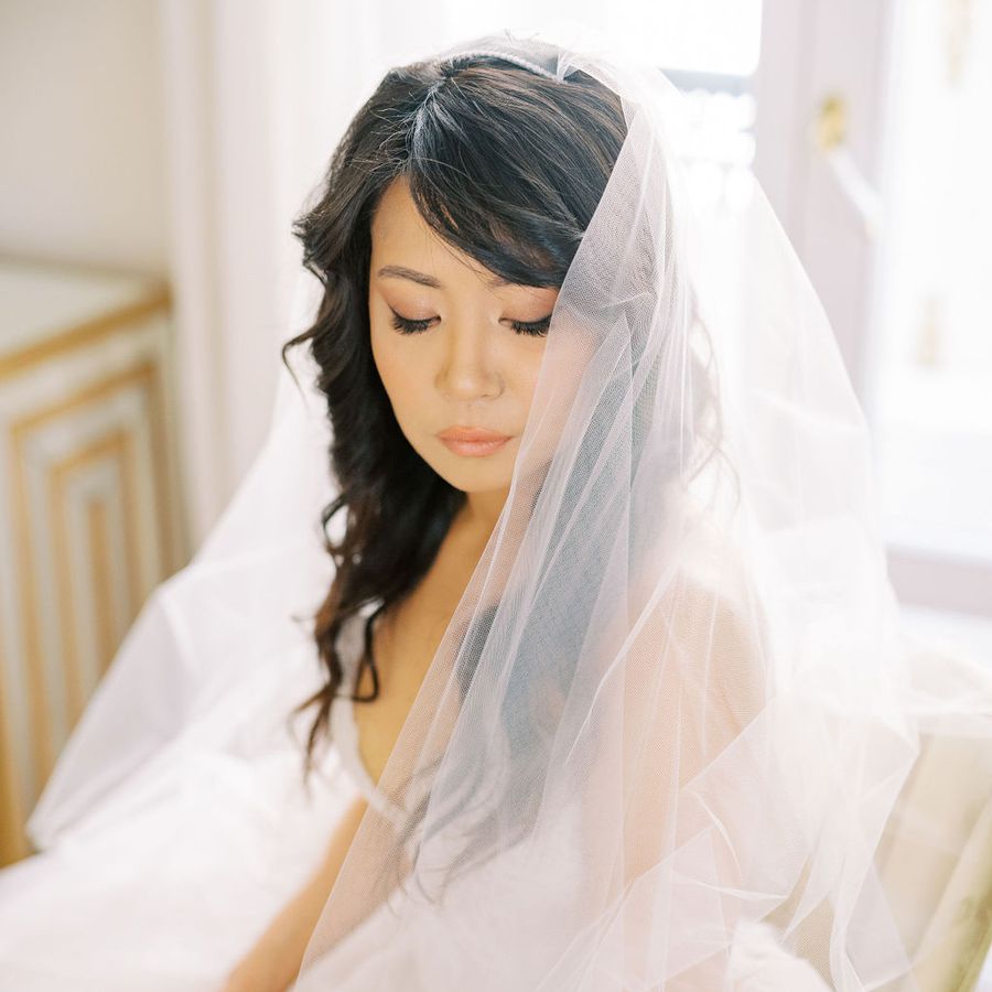 close up bridal portrait