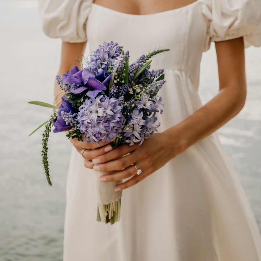 purple posy bouquet 