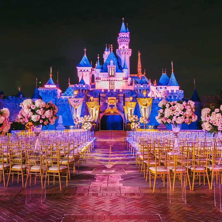 Walt Disney World castle wedding