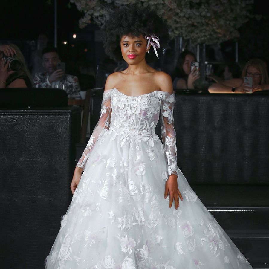 Madeline Gardner couture floral ball gown