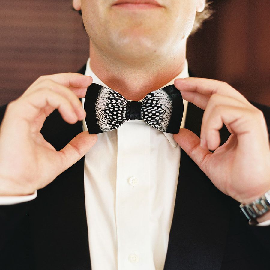 man wearing a bow tie
