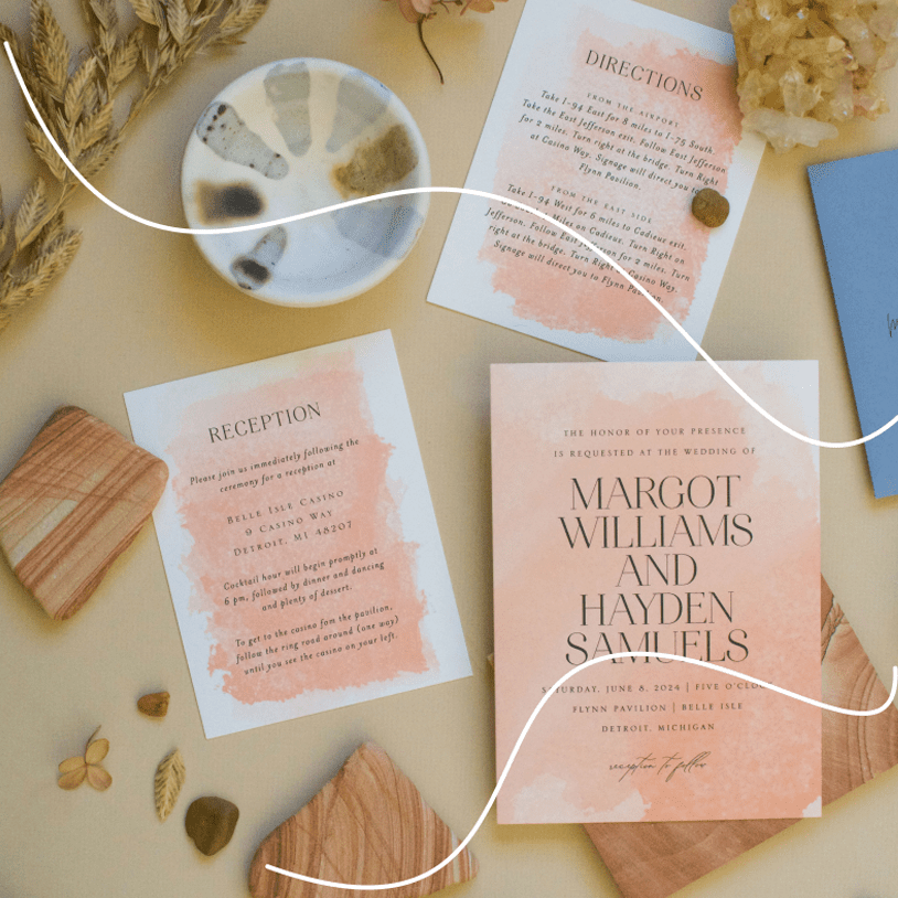 Modern Wedding Stationery suite from Minted Collection