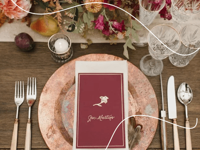 Fall Tablescape with copper charger plate and maroon details